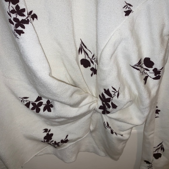 Stateside Floral Twist Front Long Sleeve Pullover - Picture 2 of 6